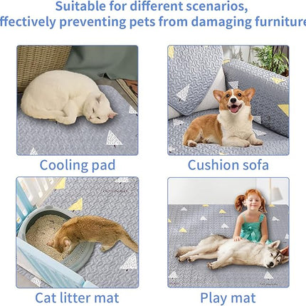 New Upgrade Dog Playpen Mat Crate Mat Puppy Pads,Leak-Proof Dog Crate Pad,Anti-Slip Bottom[PLAYPEN NOT Included ] Reusable Whelping Playpen Crate Reusable Washable Pet Mattress Pad Pet Training Pad