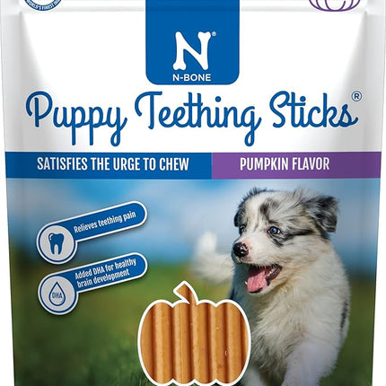 N-Bone Puppy Teething Sticks Pumpkin Flavor, 3.74-oz Bag