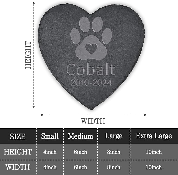 Pet Memorial Stone, Dog Memorial Stone, Dog Memorial Gifts for Loss of Dog, Pet Memorial Gifts, Pet Loss Sympathy Gift, Dog Bereavement Gifts, Dog Passing Away Gifts - Paw Print