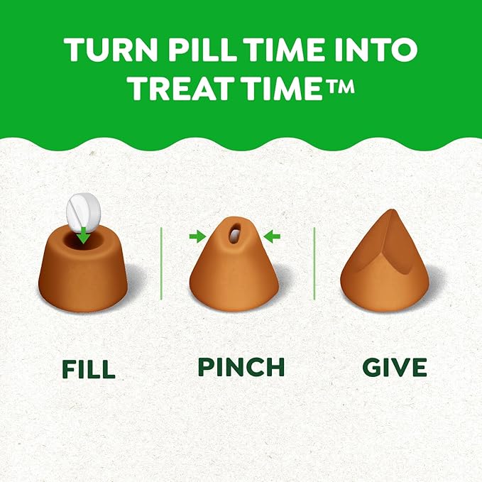 Greenies Pill Pockets for Dogs Large Size, Soft Dog Treats, Chicken Flavor, (6) 7.9 oz. Pouches (180 Treats Total)