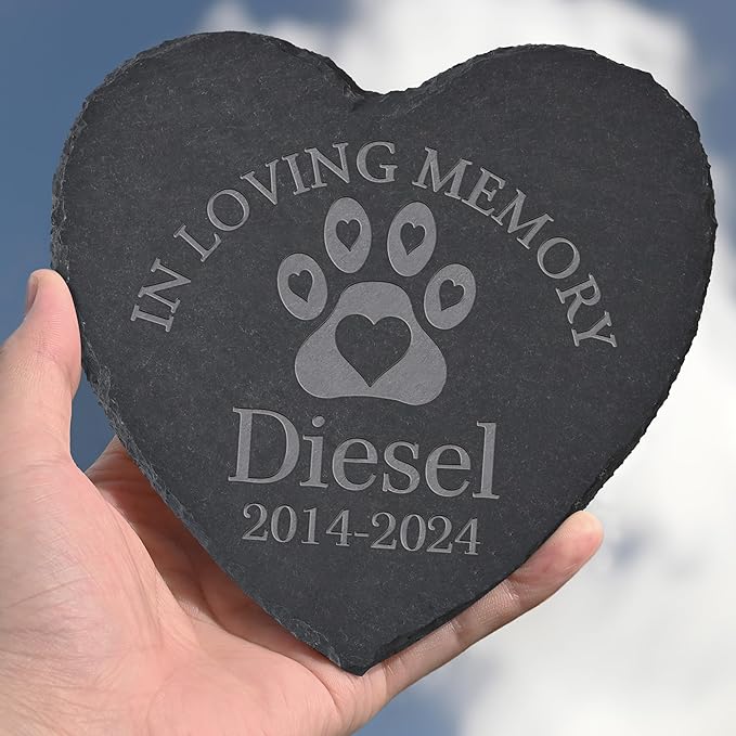 Personalized Pet Memorial Stone, Dog Memorial Gifts for Loss of Dog, Pet Loss Gifts, Pet Memorial, Loss of Dog Sympathy Gift, Dog Remembrance Gift, Pet Bereavement Gifts - in Loving Memory