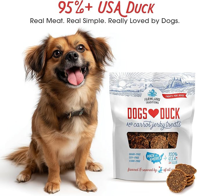 Farmland Traditions Filler Free Dogs Love Duck & Carrot Premium Jerky Treats. (13.5 oz)