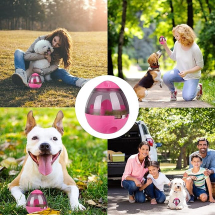 AIBOONDEE Automatic Pet Slow Feeder Treat Ball, Cat Dog Toy for Pet Increases IQ Interactive, Food Treat Dispensing Dog Toy（Rose）