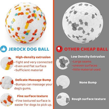 Dog Balls, Indestructible Dog Toy Ball for Aggressive Chewers, Durable High Elasticity Interactive Ball for Training Dog Catch and Fetch, Large Medium Small Dog and Puppies(3in, 2pcs)