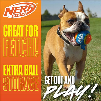 Nerf Dog Tennis Ball Blaster Dog Toy Blue/Orange, 16 Inch Compact Blaster with 1 Ball