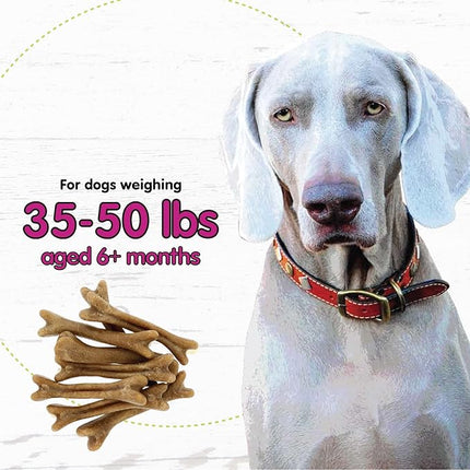 Fido - Belly Bones for Dogs, 8 Yogurt Flavor Medium Dog Dental Treats (Made in USA) - 8 Count Dog Treats for Medium Dogs - Plaque and Tartar Control for Fresh Breath, Digestive Health Support