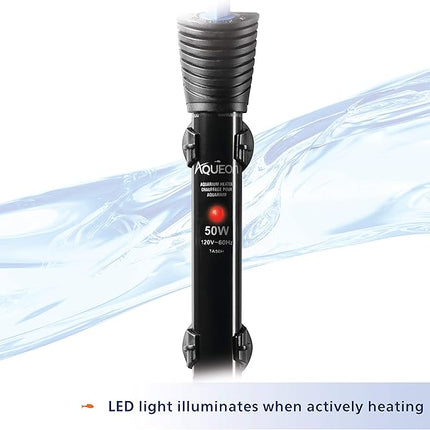 Aqueon Submersible Aquarium Heater, 50 Watts, Up to 20 Gallons