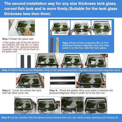 Magnetic Aquarium Anti-Jumping net Cover mesh to Protect Fish Jumping Out of Fish Tank