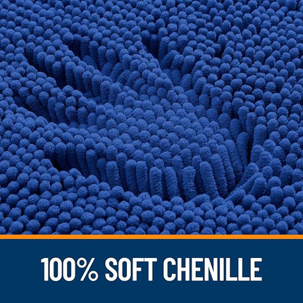 OLANLY Bathroom Rugs 44x24, Extra Soft Absorbent Chenille Bath Rugs, Rubber Backing Quick Dry, Machine Washable Bath Mats for Bathroom Floor, Tub and Shower, Home Decor Accessories, Royal Blue