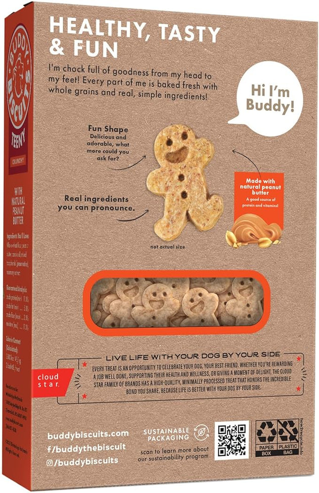 Buddy Biscuits 8 oz Box of Teeny Crunchy Dog Treats Made with Natural Peanut Butter