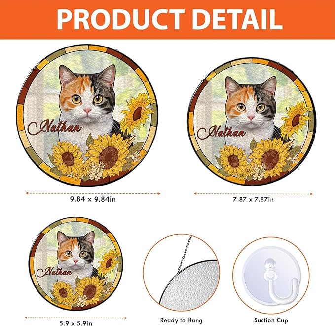 Custom Dog Portrait Stained Glass Suncatcher, Pet Memorial Stained Glass Photo Suncatcher, Staineds Glass Dog Memorial, Loss of Dogs Sympathy Gift Personalized, Pet Loss Gifts /10