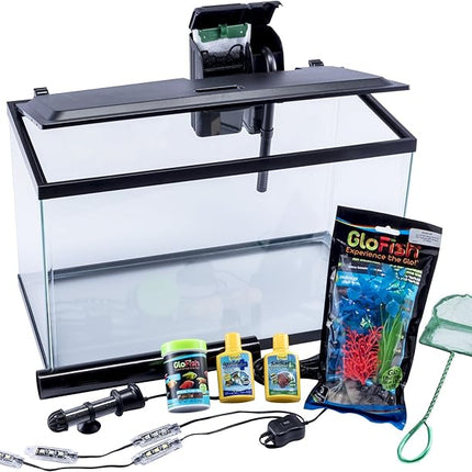 Glofish 10 Gallon Aquarium Fish Tank Kits, Includes LED Lighting and Décor (Amazon Exclusive)
