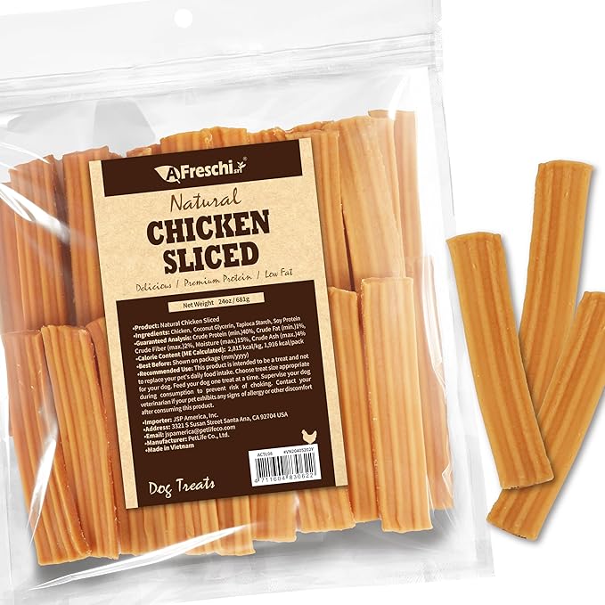 AFreschi Natural Chicken Sliced 24 oz, All Natural, Grain-Free, High-Protein, Healthy & Easily Digestible, Soft Texture
