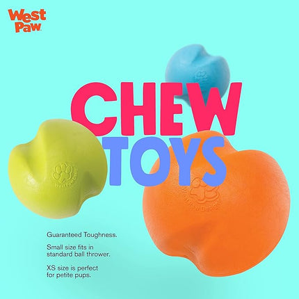 WEST PAW Zogoflex Jive Ball Dog Chew Toy – Bouncing Toys for Dogs, Fetch, Catch, Chewing, Play – Floatable, Recyclable Balls – Latex-Free, Non-Toxic, Dishwasher Safe Dog Toy, Small 2.5", Aqua Blue