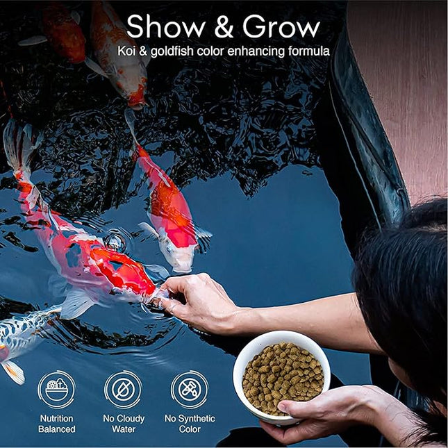 BIG Kahuna Koi Fish Food for Ponds 4.5lbs - Koi Food for Pond Fish Food Pellets – 3/16-1/4 Floating Pond Pellet