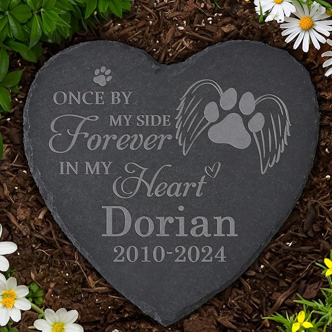 Personalized Pet Memorial Stone, Dog Memorial Gifts for Loss of Dog, Pet Loss Gifts, Pet Memorial, Loss of Dog Sympathy Gift, Dog Remembrance Gift, Pet Bereavement Gifts - In My Heart Forever