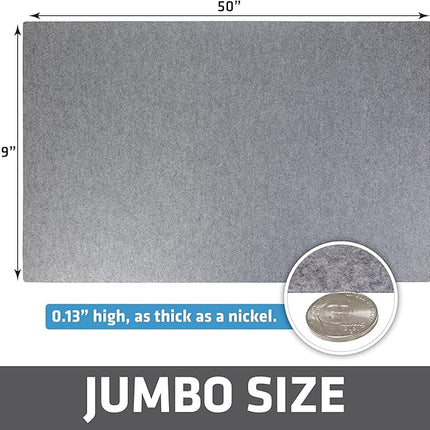 Drymate Dog Crate Mat Liner, Absorbs Urine, Waterproof, Non-Slip, Washable Puppy Pee Pad for Kennel Training - Use Under Pet Cage to Protect Floors, Thin Cut to Fit Design (USA Made) (LGrey)(29"x50")