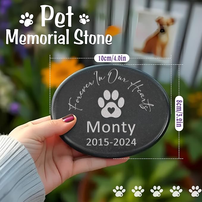 Personalized Pet Memorial Stone, Pet Memorial Gifts, Loss of Pet Sympathy Gift Dog, Lost Cat Memorial Gift, in Memory of Pet Stone, Pet Condolences Gifts, Pet Grave Markers