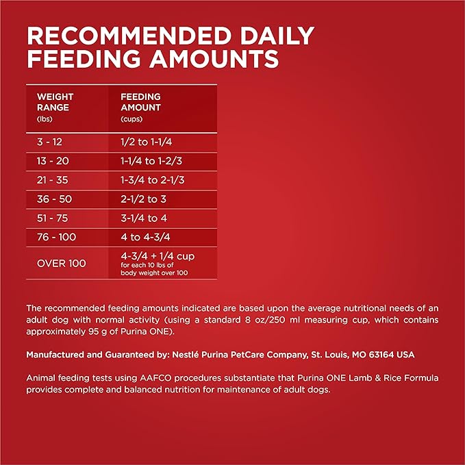 Purina ONE Dry Dog Food Lamb and Rice Formula - 8 lb. Bag