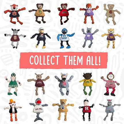 HuggleHounds Knottie Plush Dog Toy - Stuffed Animal Toy, Puppy Toys, Squeaky Dog Toy for Small, Medium & Large Dogs, Durable Plush to Keep Them Busy, Officially Licensed - Texas Longhorn, Small