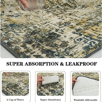 Qeils Washable Pee Pads for Dogs, 2 Pack Reusable Puppy Pads 36"x41" Super Absorbent Leakproof Dog Training Pads, Non-Slip Potty Pads for Floor, Crate, Couch, Whelping Pads Litter Mat Puppy Supplies