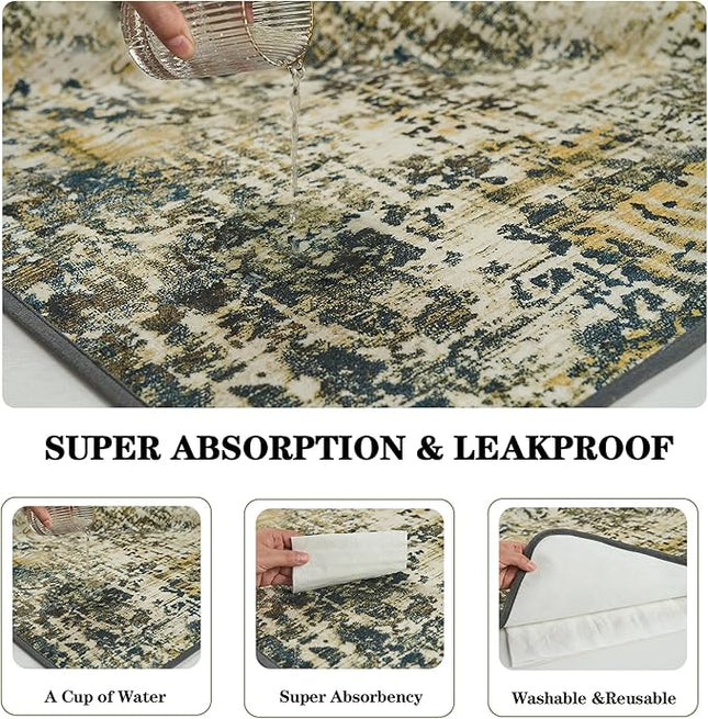 Qeils Washable Pee Pads for Dogs, 2 Pack Reusable Puppy Pads 18"x24" Super Absorbent Leakproof Dog Training Pads, Non-Slip Potty Pads for Floor, Crate,Couch, Whelping Pads Litter Mat Puppy Supplies