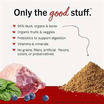 Stella & Chewy's Freeze-Dried Raw Marie's Magical Dinner Dust - Premium Duck & Turkey Dog Food Topper with Organic Fruits & Vegetables - Perfect for Picky Eaters - 7oz