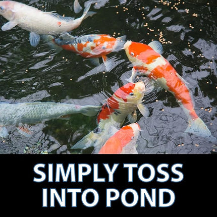 CrystalClear Staple Pond Fish Food for Healthy Koi & Goldfish, Protein Packed Floating Pellets for Summer Nutrition, Easy Digestion, 8.8 Pound Bucket