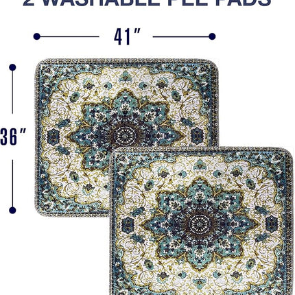 PUPIBOO Washable Pee Pads for Dogs and Cats - Super Absorbent Reusable Puppy Training Pads - 100% Waterproof, Leak-Proof & Non-Slip Whelping Pads for Pet Housebreaking