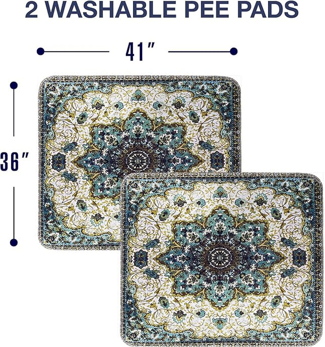 PUPIBOO Washable Pee Pads for Dogs and Cats - Super Absorbent Reusable Puppy Training Pads - 100% Waterproof, Leak-Proof & Non-Slip Whelping Pads for Pet Housebreaking