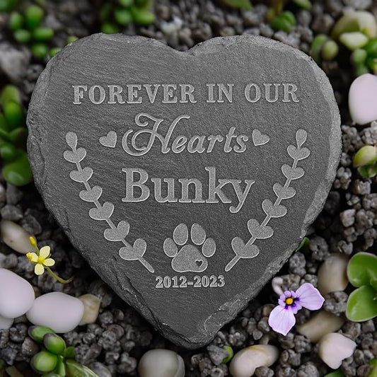 Pet Memorial Stone for Loss of Dog - Personalized Loss of Dog Sympathy Gifts - Memorial Gifts for Pet Lost - Personalized Pet Grave Markers - Dog Memorial Tombstone - 4*4 Inches Memorial Stone