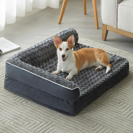 BFPETHOME Orthopedic Dog Beds for Large Dogs-Waterproof Sofa Dog Bed with Removable Washable Cover, Large Pet Bed with Waterproof Lining and Nonskid Bottom, Pet Bed for Dogs