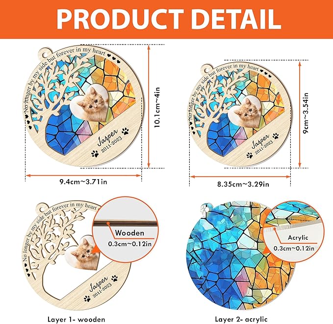 Personalized cat Memorial Gifts, Loss of cat Christmas Ornament, pet Lovers Gifts