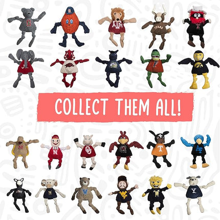 HuggleHounds Knottie Plush Dog Toy - Dog Stuffed Animal Toy, Puppy Toys, Squeaky Dog Toy for Small, Medium & Large Dogs, Durable Plush to Keep Them Busy, Officially Licensed - Mike The Tiger, Large