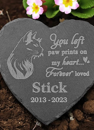 Cat Statue, Cat Memorial Stone, Cat Memorial Plaque, Personalized Cat Memorial, Loving Memory for Cat
