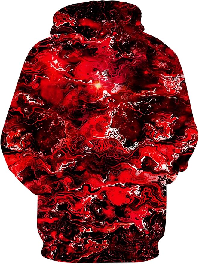 Yasswete Unisex Adults 3D Printed Fashion Hoodies for Men Women Pullover Novelty Sweatshirts with Big Pockets