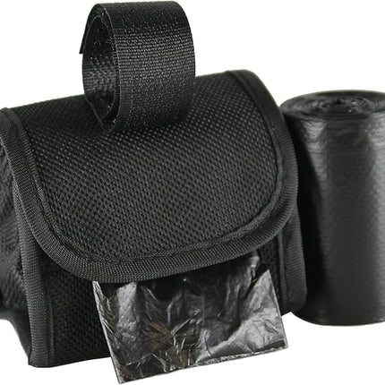 Five Star Pet Purse Style Dispenser with 2 Rolls Made in USA Easy Open Poop Bags Dog Waste Bags (Solid Black)