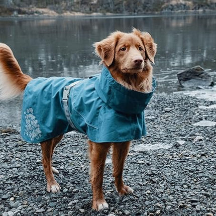 Hurtta Monsoon Coat, Dog Raincoat, Bilberry, 35 in