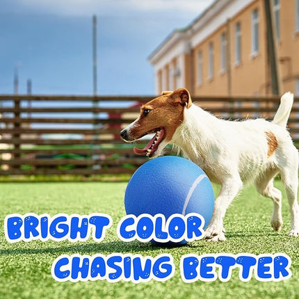 Big Tennis Ball for Dogs, Giant Dog Tennis Ball Toy Large Outdoor Sports Gift for Small Medium Large Dog (Blue, 9.5 inch)