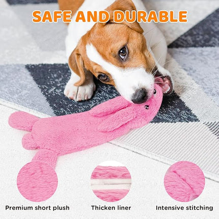 FIREOR Dog Squeak Toys, No Stuffing Plush Crinkle Water Bottle Dogs Chew Toy for Small Medium Large Breed Chewer Squeaky Tough Durable Puppy Teething Chewing Interactive Keep Them Busy Birthday Gifts