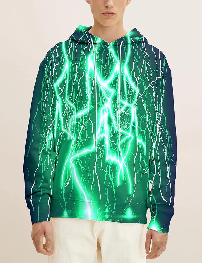 Yasswete Unisex Adults 3D Printed Fashion Hoodies for Men Women Pullover Novelty Sweatshirts with Big Pockets