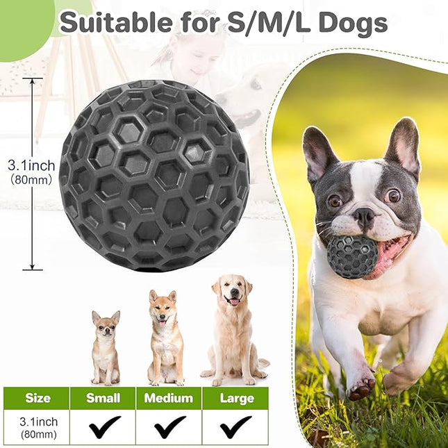 Interactive Squeaky Dog Balls, Dog Toys for Aggressive Chewers Large Breed for Relieving Anxiety, Tough Dog Chew Toys Balls for Aggressive Chewers, Outdoor Squeaky Dog Toys for Large Dogs