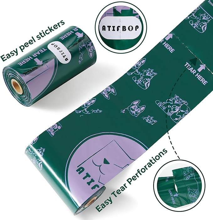 Dog Poop Bags Rolls, Extra Thick and Leak-proof Poop Bag for Dogs, 600 Bags 40 Refill Rolls, Scented Waste Bag for Dog and Cat, Made form 65% Recycled Plastics