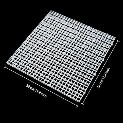 Aquarium Fish Tank Bottom Isolation 8 Pcs, Plastic Egg Crate Grid Divider Tray Egg (L 8pcs)