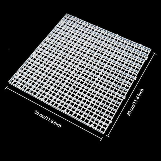 Aquarium Fish Tank Bottom Isolation 8 Pcs, Plastic Egg Crate Grid Divider Tray Egg (L 8pcs)