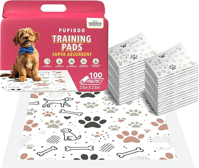 PUPIBOO Washable Pee Pads for Dogs and Cats - Super Absorbent Reusable Puppy Training Pads - 100% Waterproof, Leak-Proof & Non-Slip Whelping Pads for Pet Housebreaking