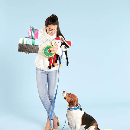 ZippyPaws Crinkle Christmas Dog Toy - Plush Squeaky Holiday Dog Gifts for Small & Medium Puppy Dogs, Interactive Hide & Seek Stocking Stuffers for Pets - Holiday Penguin, X-Large