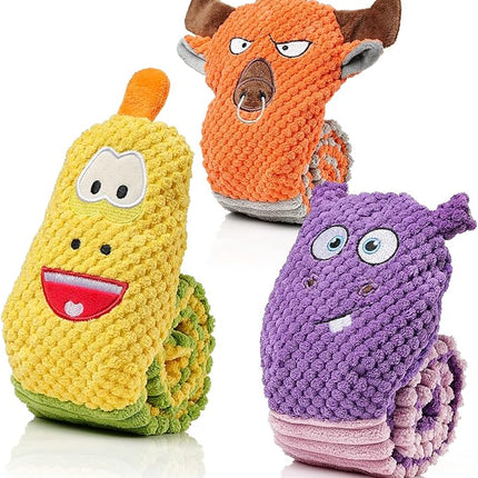 Dog Toy Pack for Large Dogs, (3-Pack) Stuffless Dog Toys for Aggressive Chewers, Extra Long Durable Squeaky Dog Toy, Dog Puzzle Toy for Small, Middle, Large Breed