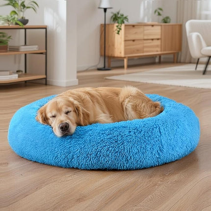 Dog Beds Large Sized Dog and Cats, 32in Pet Beds for Large Pet, Washable Indestructible Extra Large Dog Bed (Light Blue)
