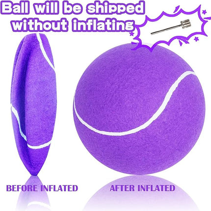 Big Tennis Ball for Dogs, Giant Dog Tennis Ball Toy Large Outdoor Sports Gift for Small Medium Large Dog (Purple, 9.5 inch)